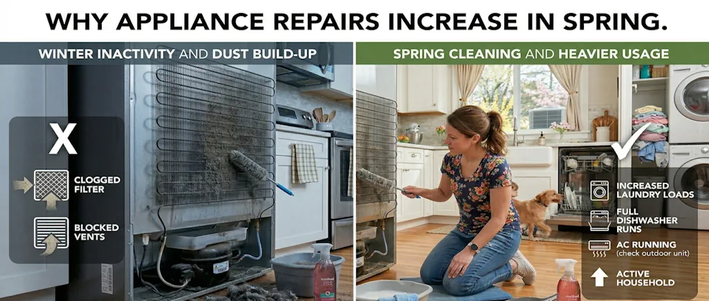 Why Appliance Repairs Increase in Spring