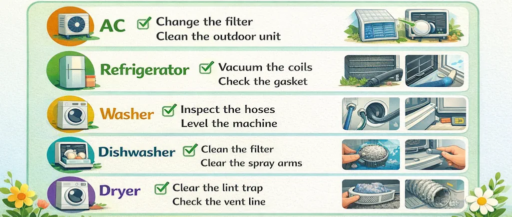 Most Common Appliance Repairs in Spring and How to Avoid them